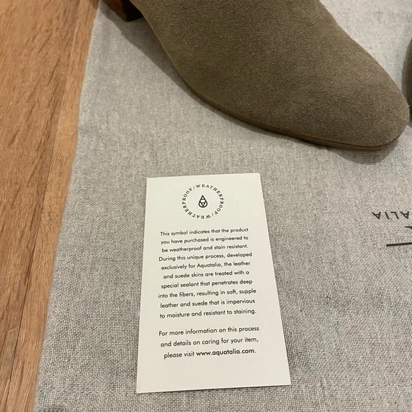 Aquatalia Fuoco Ankle Boots in Sage Suede Size 38.5/8.5 with Box and Dust Bag - Picture 4 of 7